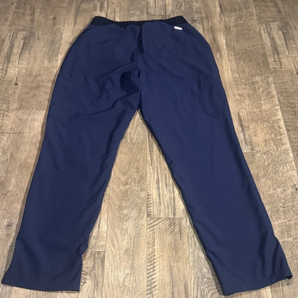 Figs Technical Collection Men's Navy Joggers with Teal Accents - Size M Tall